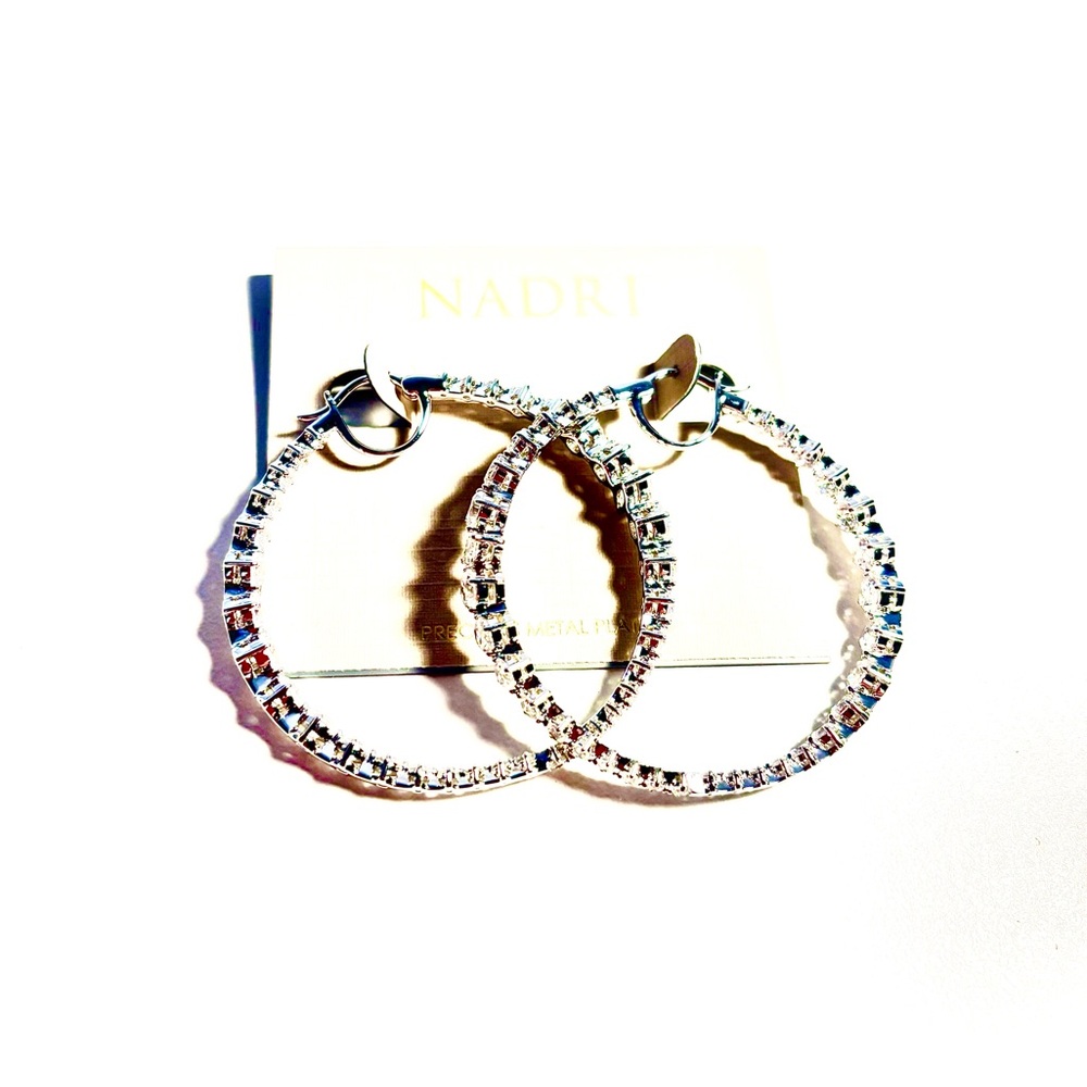 Nadri Leah Large Hoop Earrings never worn